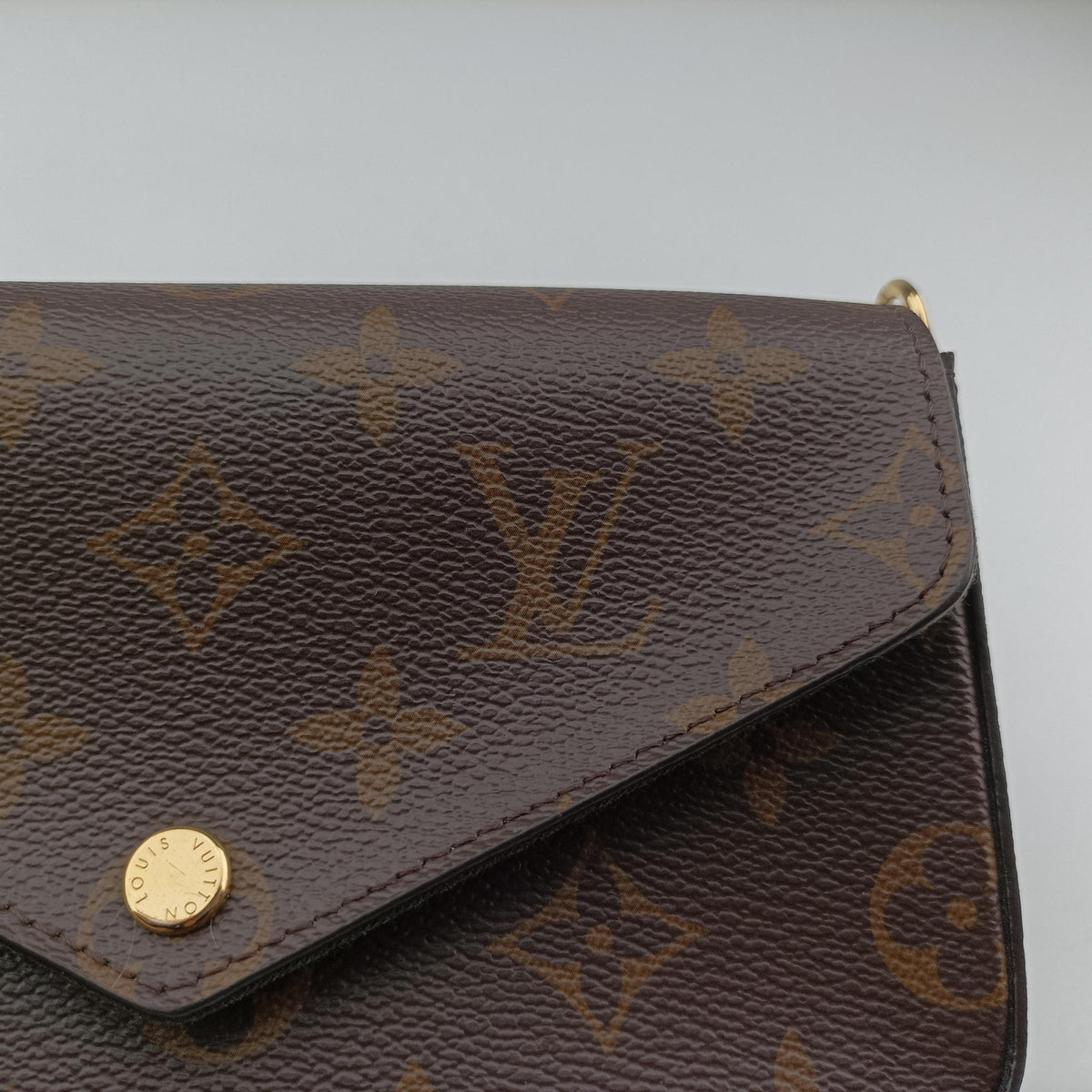 Pre-owned Louis Vuitton Multi Pochette Felicie Brown×KHAKI Monogram Canvas M80091 shoulderbag | stylenewstar