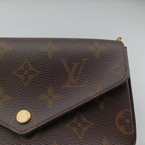 Pre-owned Louis Vuitton Multi Pochette Felicie Brown×KHAKI Monogram Canvas M80091 shoulderbag | stylenewstar