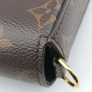 Pre-owned Louis Vuitton Multi Pochette Felicie Brown×KHAKI Monogram Canvas M80091 shoulderbag | stylenewstar