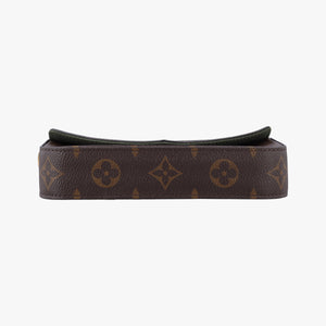 Pre-owned Louis Vuitton Multi Pochette Felicie Brown×KHAKI Monogram Canvas M80091 shoulderbag | stylenewstar