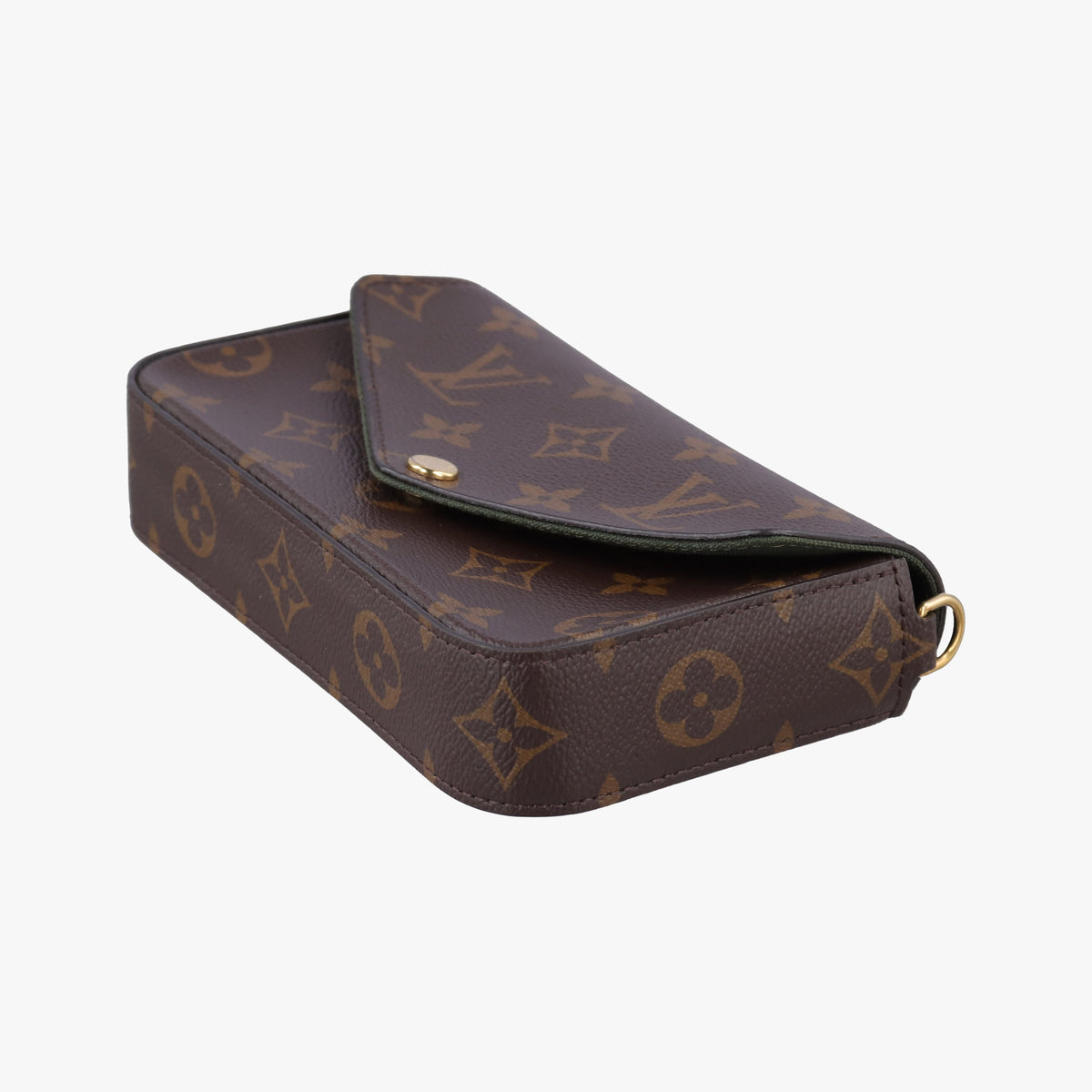 Pre-owned Louis Vuitton Multi Pochette Felicie Brown×KHAKI Monogram Canvas M80091 shoulderbag | stylenewstar