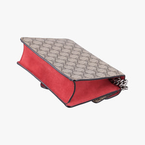 Pre-owned Gucci Dionysus beige×red PVC coated canvas × suede 421970 shoulderbag | stylenewstar