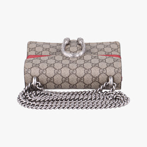 Pre-owned Gucci Dionysus beige×red PVC coated canvas × suede 421970 shoulderbag | stylenewstar