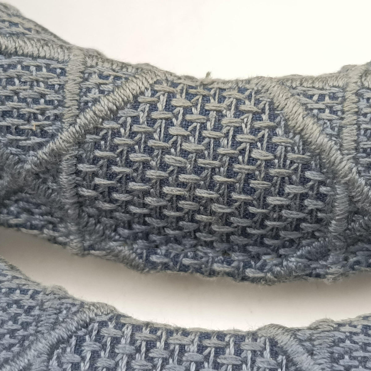 Pre-owned Christian Dior Lady Dior D-lite Blue Jacquard  shoulderbag | stylenewstar