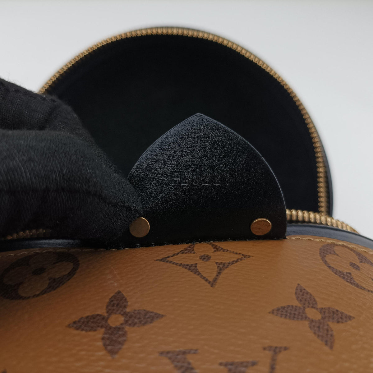 Pre-owned Louis Vuitton Cannes Brown × Black Monogram Reverse Giant M43986 shoulderbag | stylenewstar