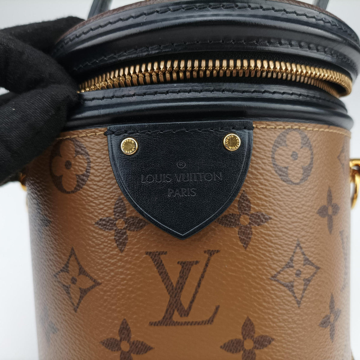 Pre-owned Louis Vuitton Cannes Brown × Black Monogram Reverse Giant M43986 shoulderbag | stylenewstar