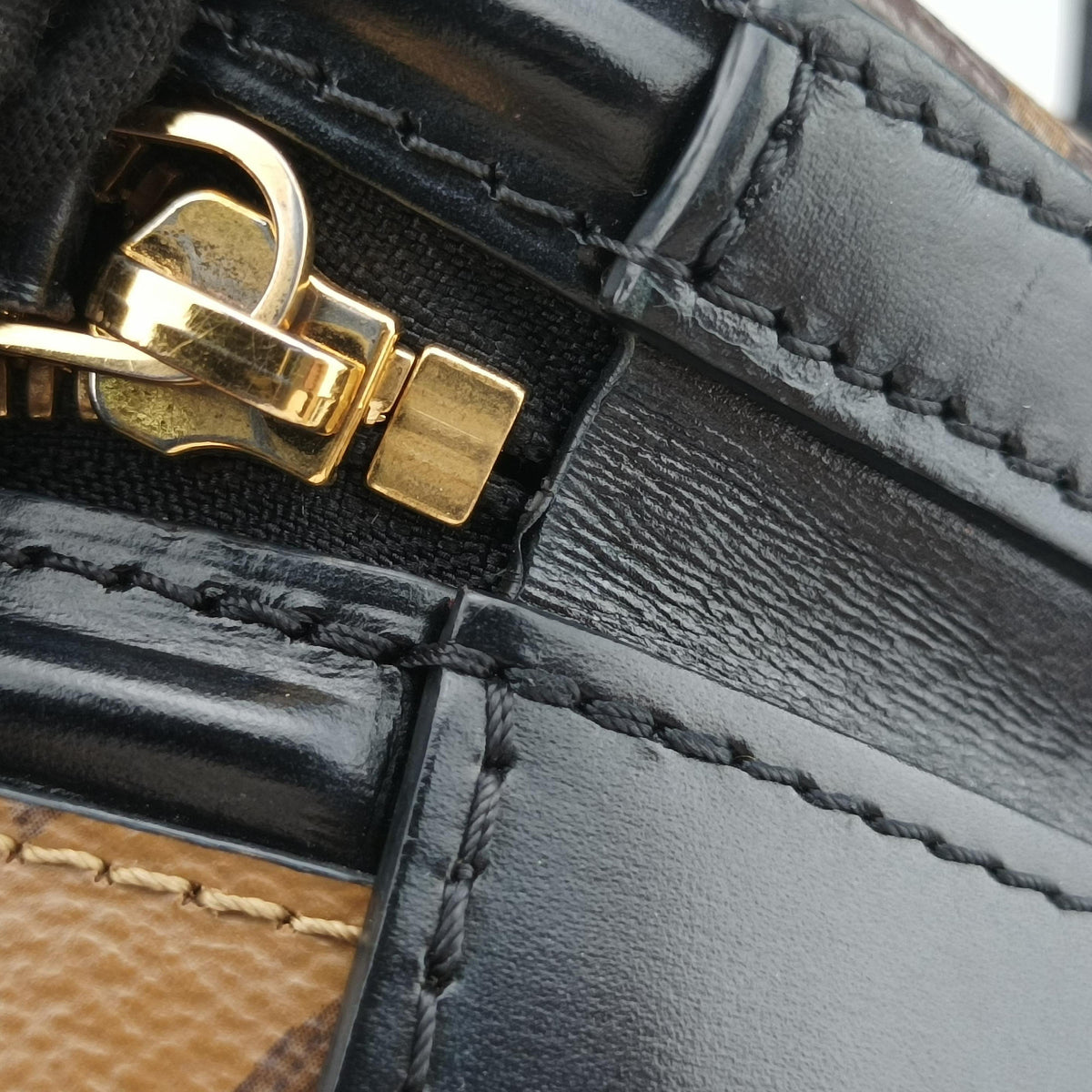 Pre-owned Louis Vuitton Cannes Brown × Black Monogram Reverse Giant M43986 shoulderbag | stylenewstar