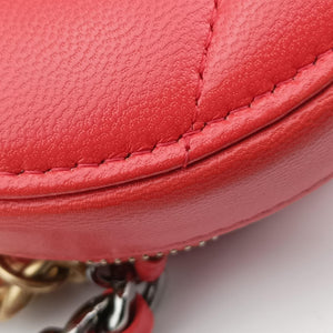 Pre-owned Chanel CHANEL 19 Round Red lambskin AP0945 shoulderbag | stylenewstar