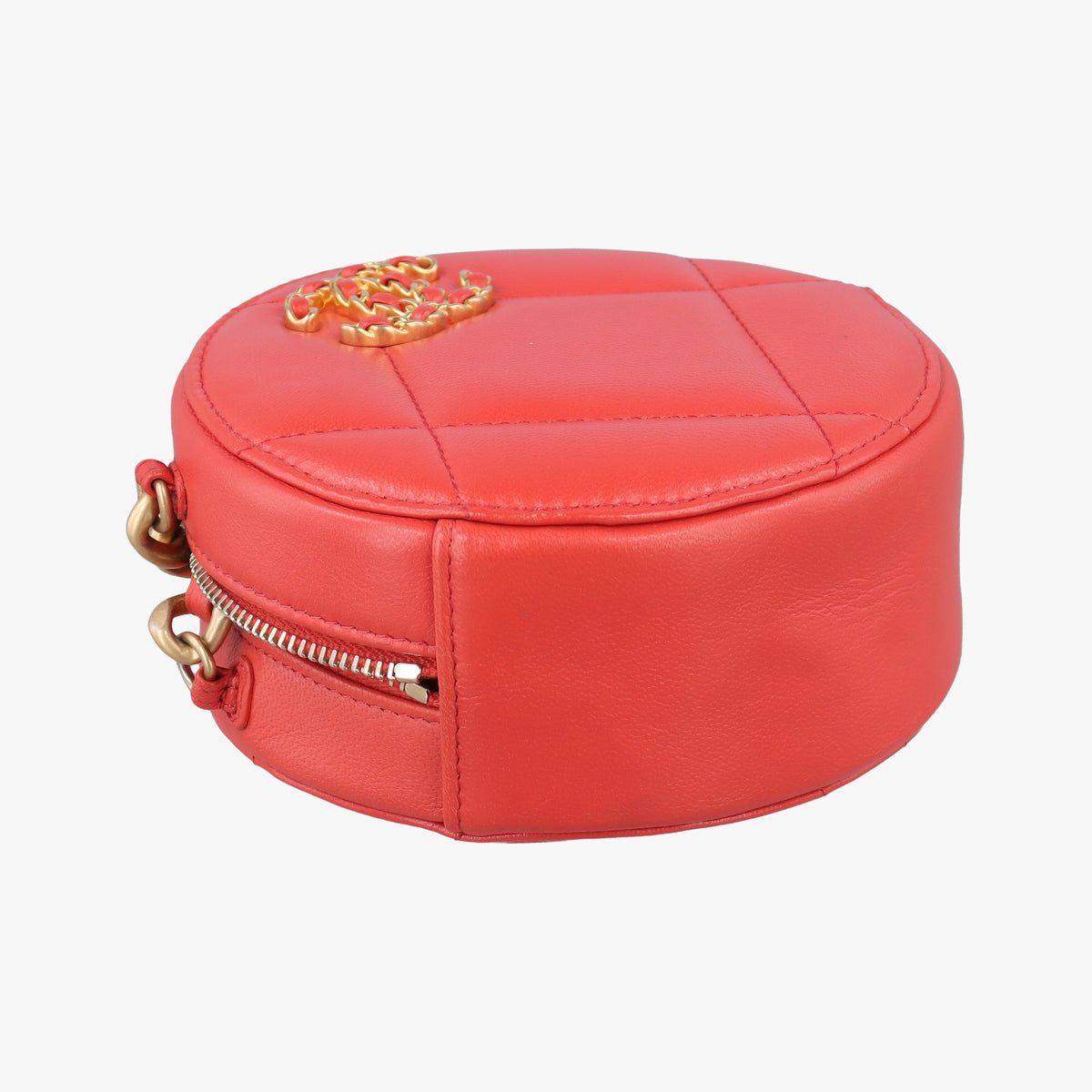 Pre-owned Chanel CHANEL 19 Round Red lambskin AP0945 shoulderbag | stylenewstar