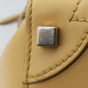 Pre-owned Celine Luggage Micro shopper Yellow Leather  handbag | stylenewstar