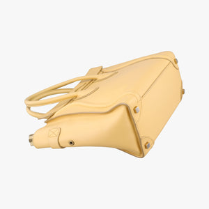 Pre-owned Celine Luggage Micro shopper Yellow Leather  handbag | stylenewstar