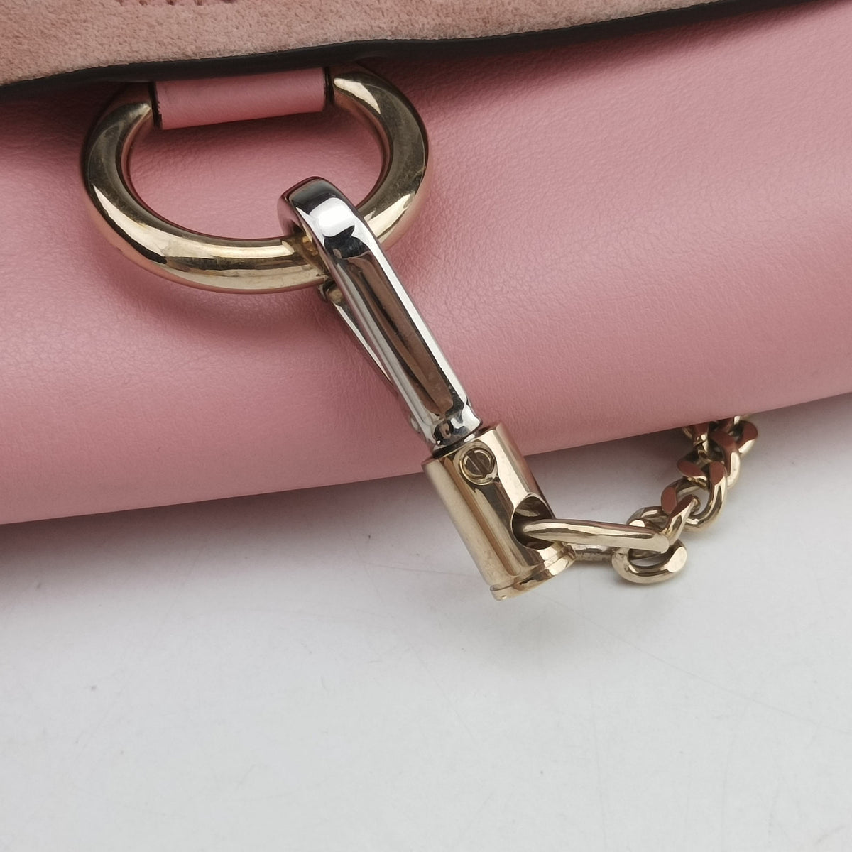 Pre-owned Chloe FAYE Pink Suede × leather  shoulderbag | stylenewstar