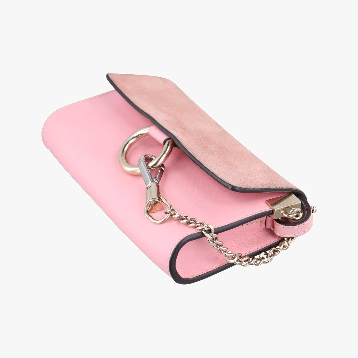 Pre-owned Chloe FAYE Pink Suede × leather  shoulderbag | stylenewstar