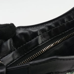 Pre-owned Balenciaga Classic City Black Raffia x Leather  shoulderbag | stylenewstar