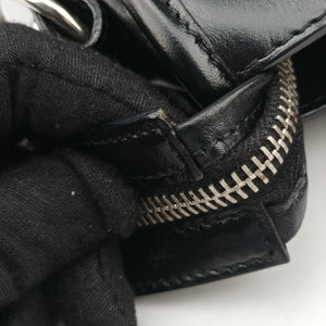 Pre-owned Balenciaga Classic City Black Raffia x Leather  shoulderbag | stylenewstar