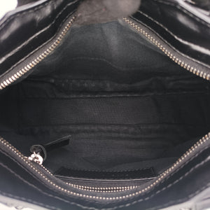 Pre-owned Balenciaga Classic City Black Raffia x Leather  shoulderbag | stylenewstar