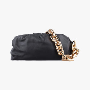 Secondhand Bottega Veneta THE Chain Pouch Black lambskin  shoulderbag | stylenewstar