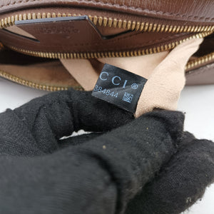 Vintage Gucci Horsebit 1955 beige×brown PVC coated canvas ×Leather 645454 shoulderbag | stylenewstar