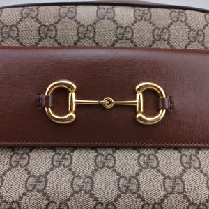 Vintage Gucci Horsebit 1955 beige×brown PVC coated canvas ×Leather 645454 shoulderbag | stylenewstar