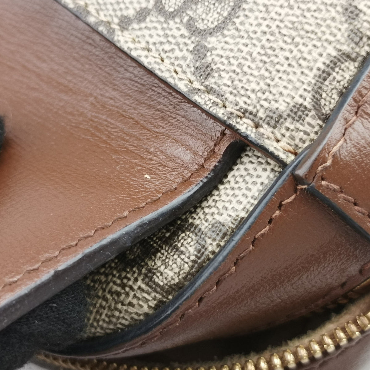 Vintage Gucci Horsebit 1955 beige×brown PVC coated canvas ×Leather 645454 shoulderbag | stylenewstar