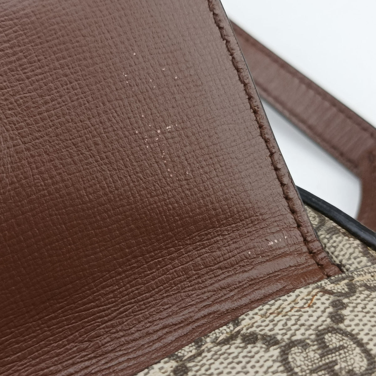Vintage Gucci Horsebit 1955 beige×brown PVC coated canvas ×Leather 645454 shoulderbag | stylenewstar