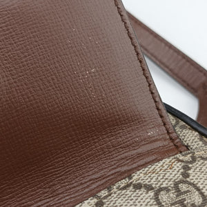 Vintage Gucci Horsebit 1955 beige×brown PVC coated canvas ×Leather 645454 shoulderbag | stylenewstar