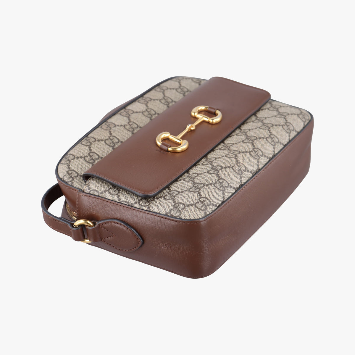 Vintage Gucci Horsebit 1955 beige×brown PVC coated canvas ×Leather 645454 shoulderbag | stylenewstar