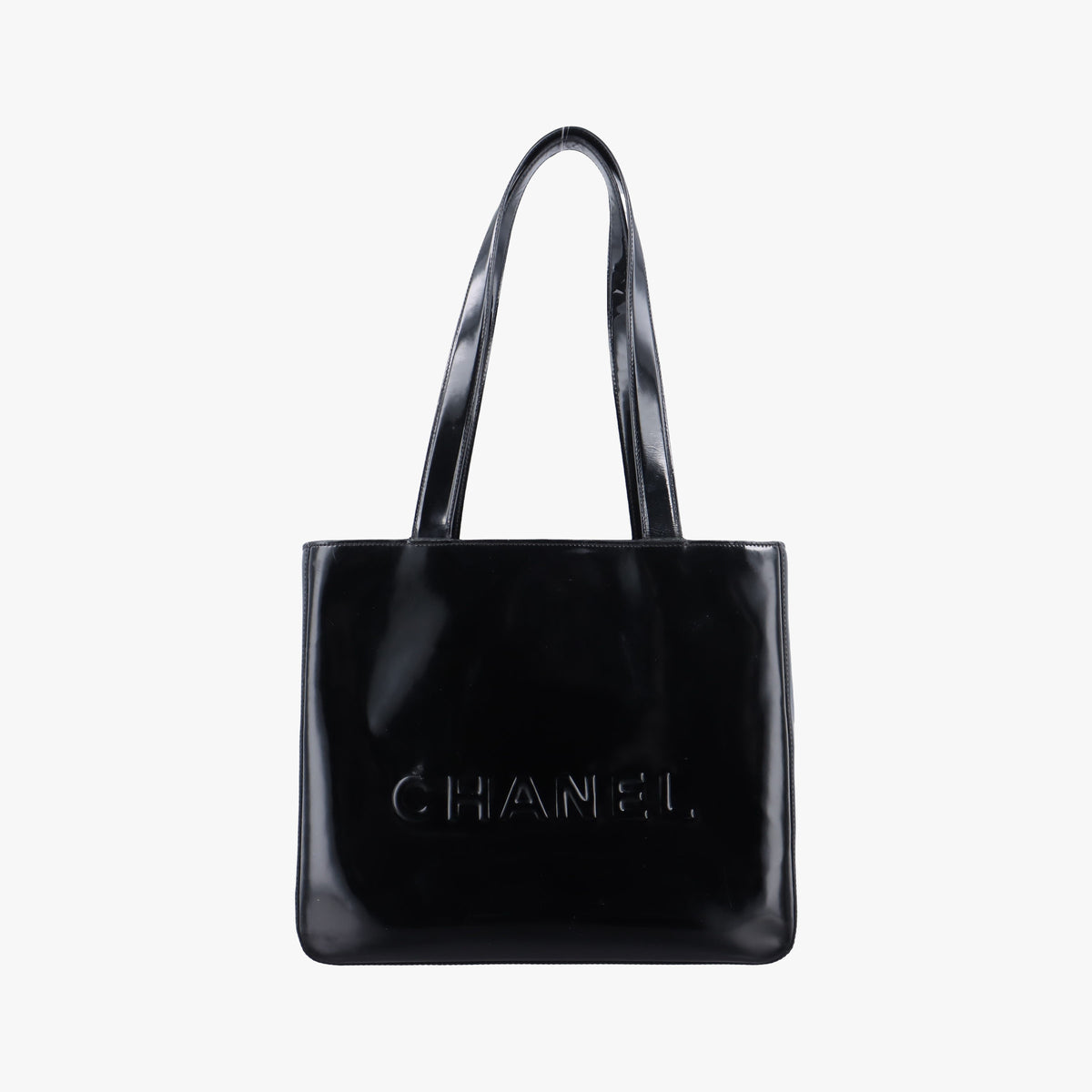 Pre-owned Chanel Tote Black Enamel  handbag | stylenewstar