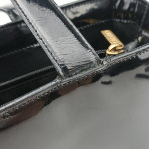 Pre-owned Chanel Tote Black Enamel  handbag | stylenewstar
