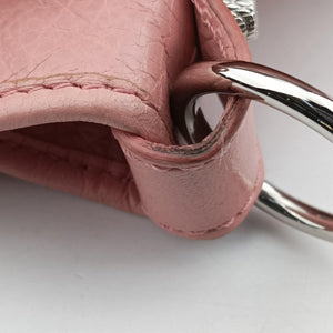 Pre-owned Balenciaga Pompon Pink Lambskin  shoulderbag | stylenewstar