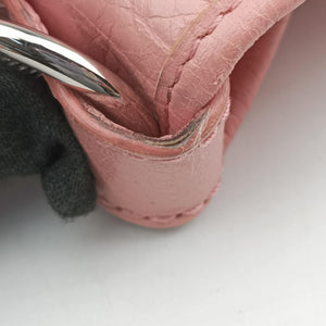 Pre-owned Balenciaga Pompon Pink Lambskin  shoulderbag | stylenewstar