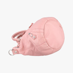 Pre-owned Balenciaga Pompon Pink Lambskin  shoulderbag | stylenewstar
