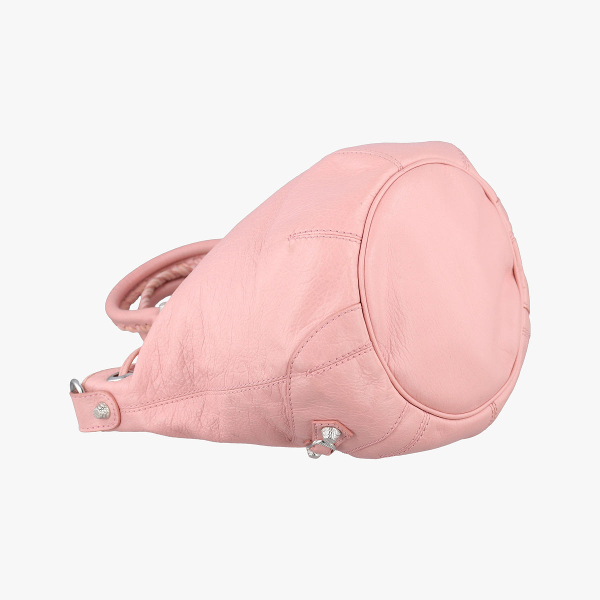 Pre-owned Balenciaga Pompon Pink Lambskin  shoulderbag | stylenewstar