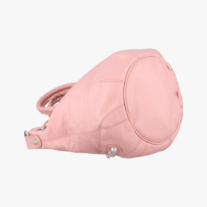 Pre-owned Balenciaga Pompon Pink Lambskin  shoulderbag | stylenewstar