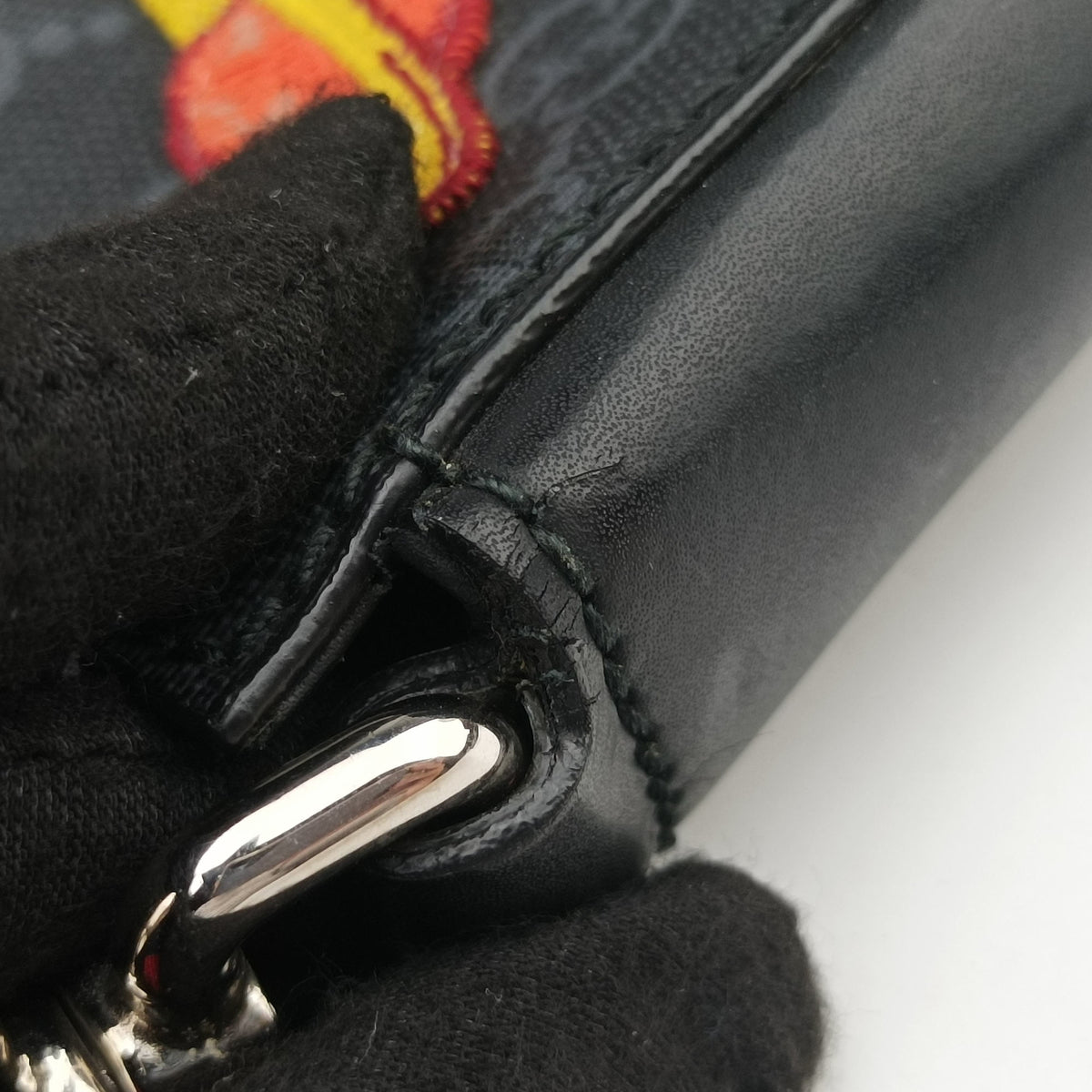 Pre-owned Gucci GG Supreme Courrier Messenger Black×Multicolour PVC coated canvas×Leather 547751 shoulderbag | stylenewstar