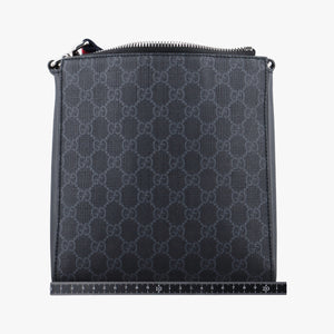 Pre-owned Gucci GG Supreme Courrier Messenger Black×Multicolour PVC coated canvas×Leather 547751 shoulderbag | stylenewstar