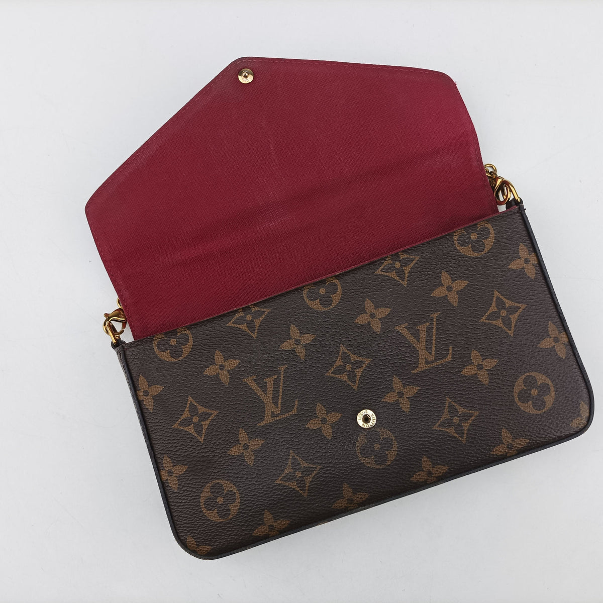 Pre-owned Louis Vuitton Pochette Felicie Brown Monogram canvas M61276 shoulderbag | stylenewstar