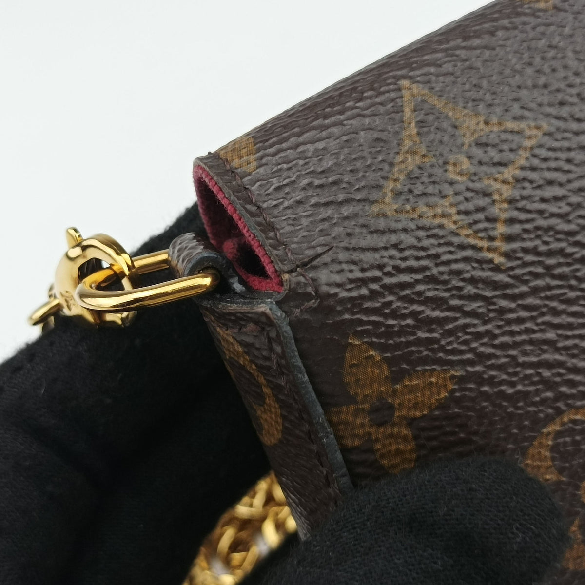 Pre-owned Louis Vuitton Pochette Felicie Brown Monogram canvas M61276 shoulderbag | stylenewstar