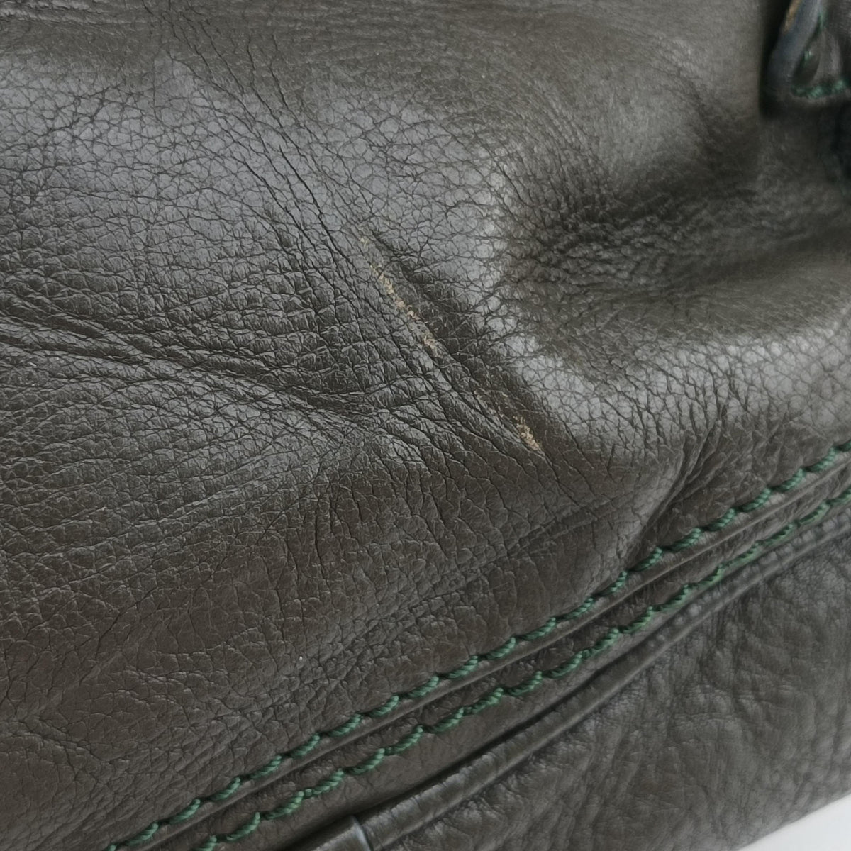 Pre-owned Chloe Paddington Dark Green Leather  shoulderbag | stylenewstar