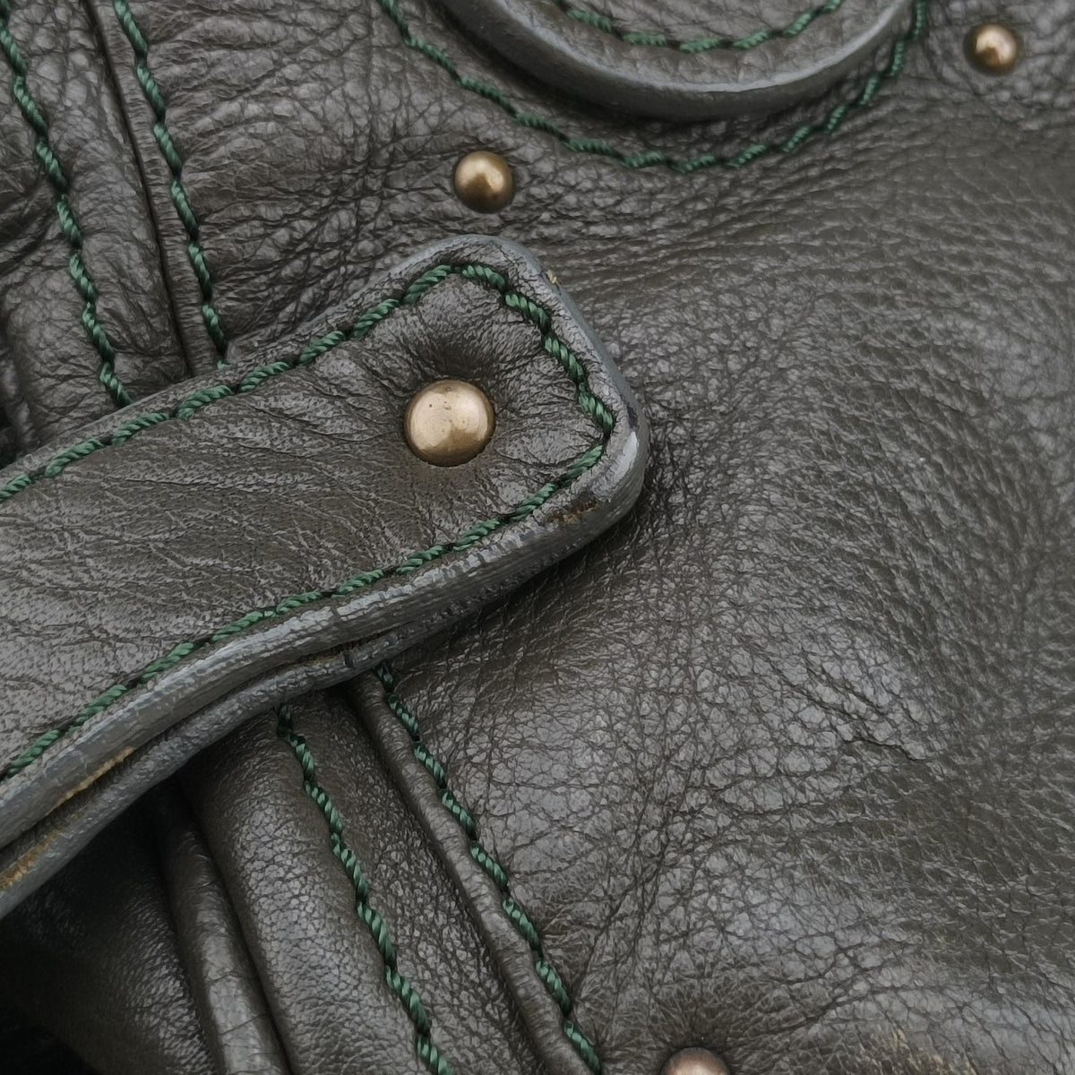 Pre-owned Chloe Paddington Dark Green Leather  shoulderbag | stylenewstar