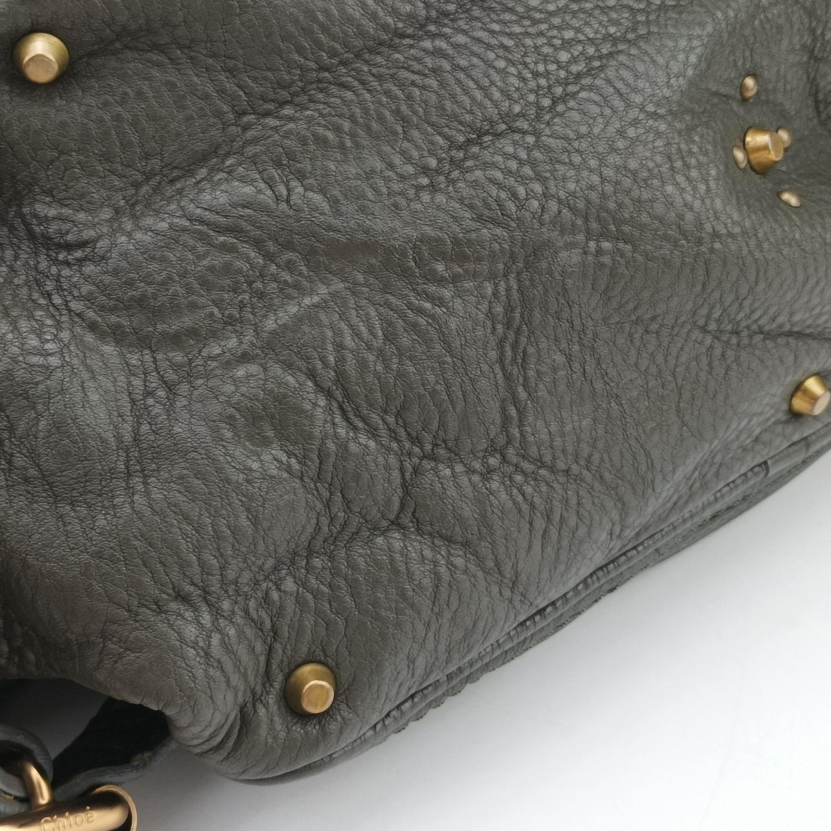 Pre-owned Chloe Paddington Dark Green Leather  shoulderbag | stylenewstar