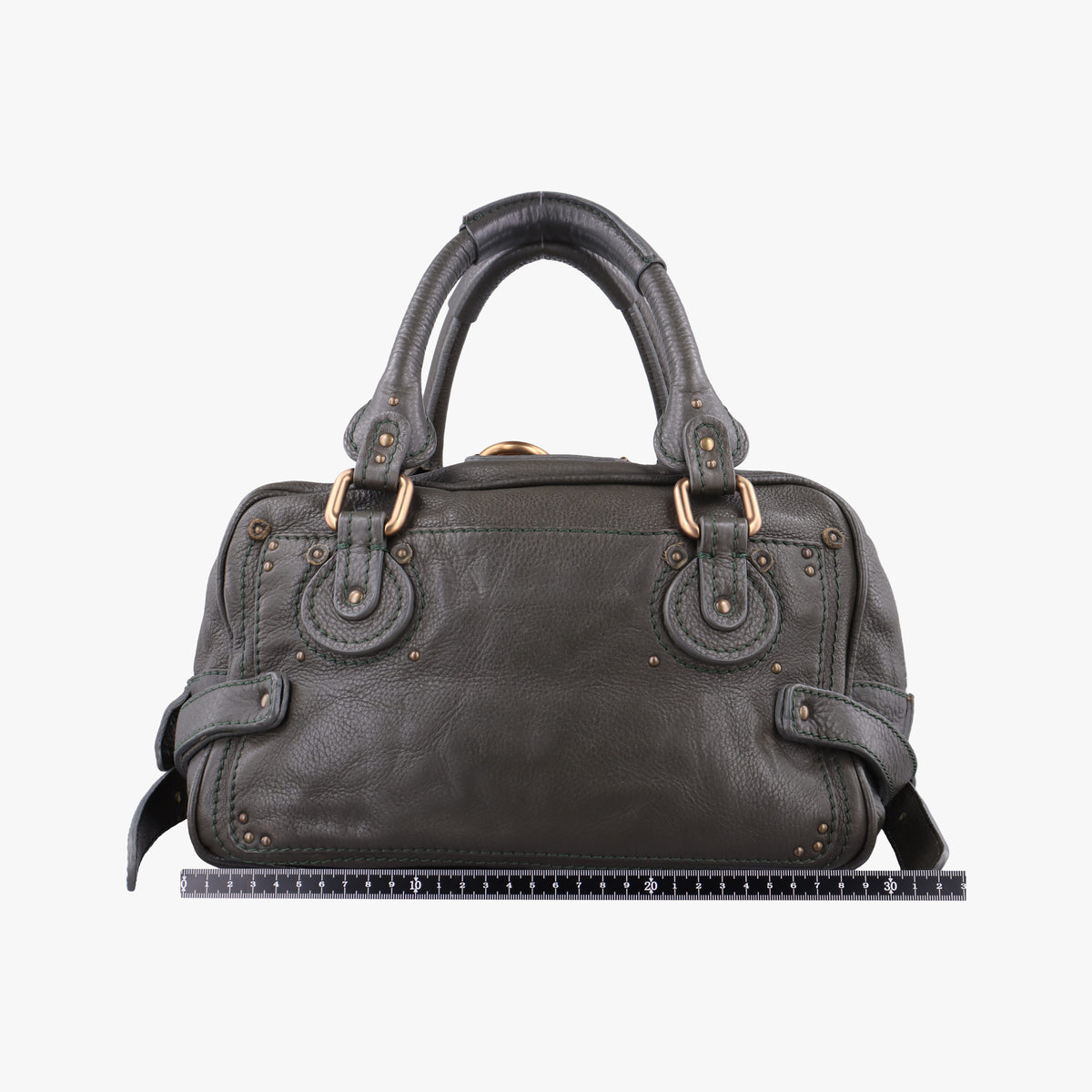 Pre-owned Chloe Paddington Dark Green Leather  shoulderbag | stylenewstar