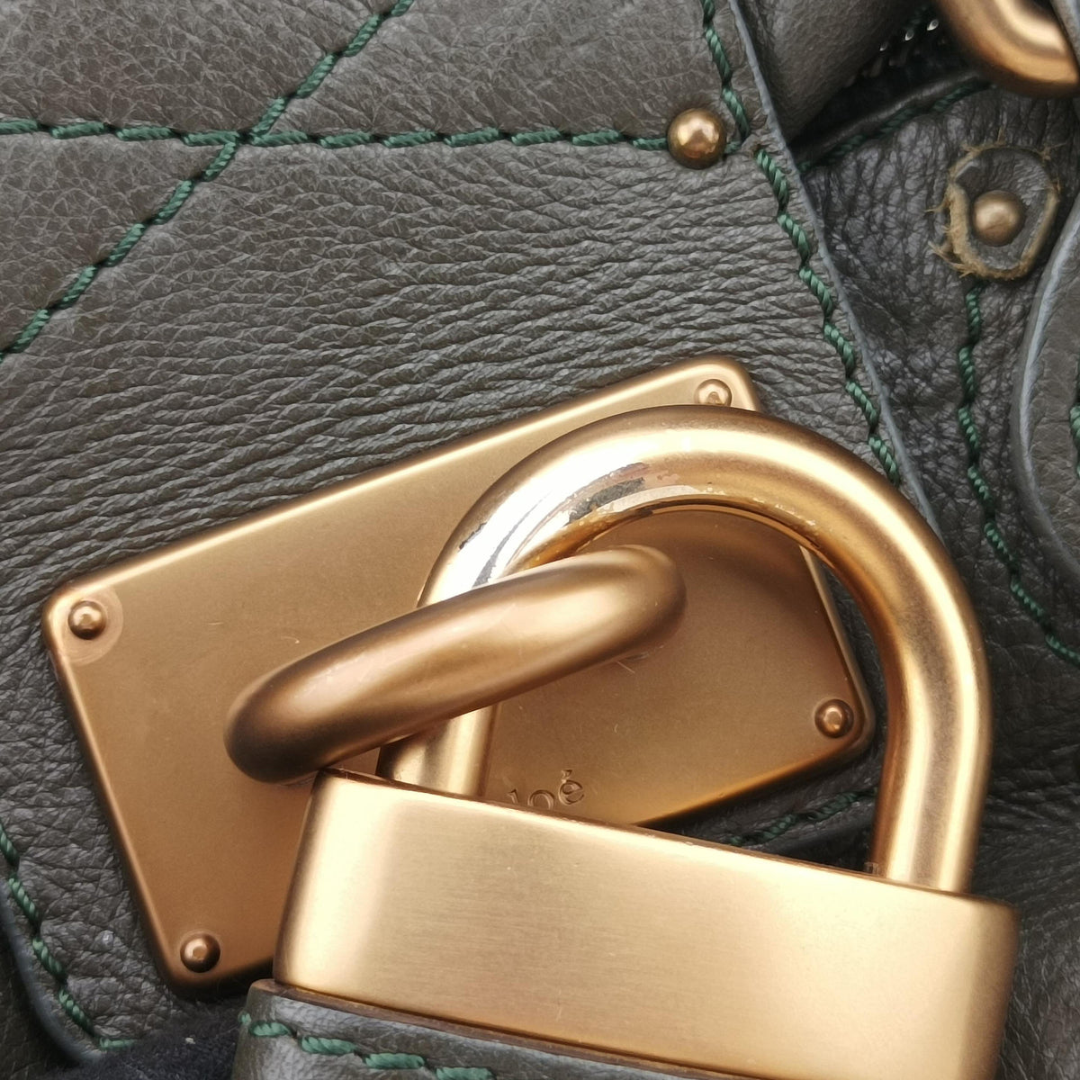 Pre-owned Chloe Paddington Dark Green Leather  shoulderbag | stylenewstar