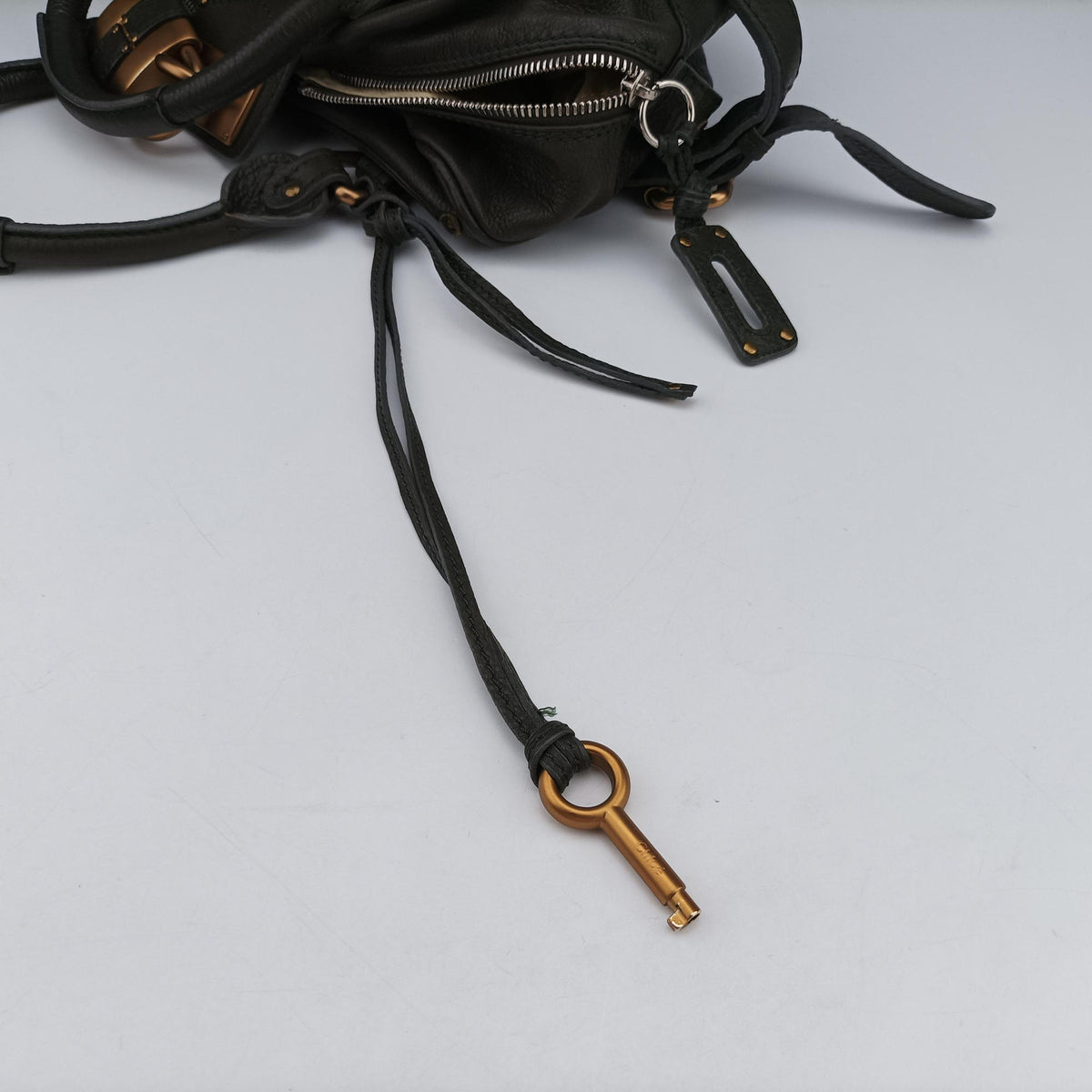 Pre-owned Chloe Paddington Dark Green Leather  shoulderbag | stylenewstar