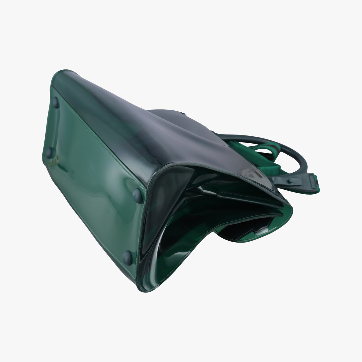 Pre-owned Delvaux The Hero Brillant Green PVC (Vinyl Chloride) × Rubber  shoulderbag | stylenewstar