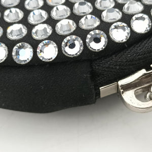 Secondhand Prada crystal-embellished round Black Rhinestone 1NR003 shoulderbag | stylenewstar