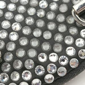 Secondhand Prada crystal-embellished round Black Rhinestone 1NR003 shoulderbag | stylenewstar