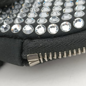Secondhand Prada crystal-embellished round Black Rhinestone 1NR003 shoulderbag | stylenewstar