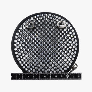 Secondhand Prada crystal-embellished round Black Rhinestone 1NR003 shoulderbag | stylenewstar