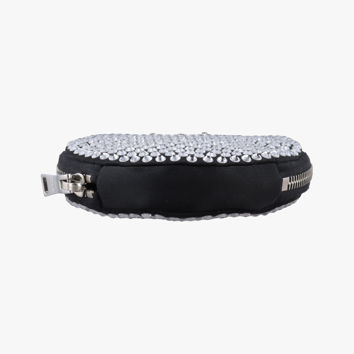Secondhand Prada crystal-embellished round Black Rhinestone 1NR003 shoulderbag | stylenewstar